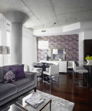 20 Purple Accents For Luxurious Living Room Decor