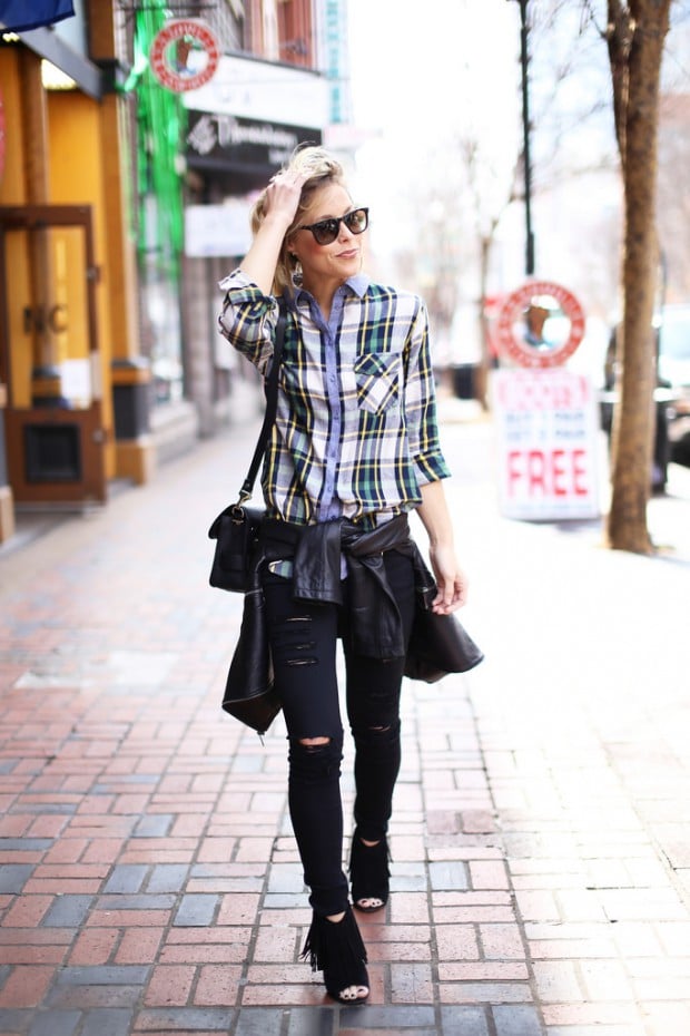 Plaid Cool! 20 Cozy Outfit Ideas With Plaid Shirt