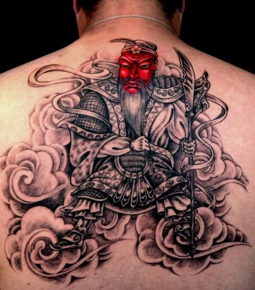 A-Samurai-with-a-Red-Face-tattoo