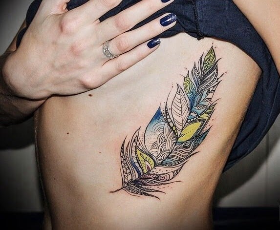 feather tattoos designs ideas men women cute beautiful (33)