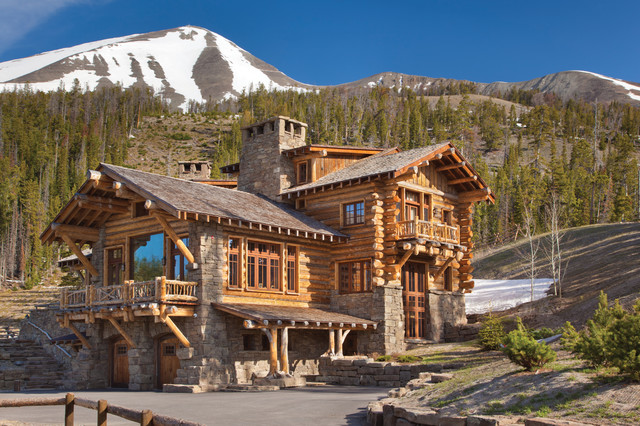 18 Stunning Mountain Houses With Rustic Exterior - rustic mountain house, mountain house, exterior design