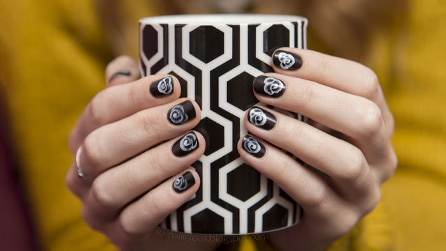 20 Beautiful Black and White Nail Art Ideas - simple nail art, nail art ideas, black and white nail art, black and white