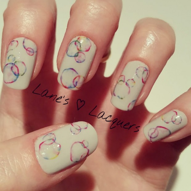 light gray nail designs