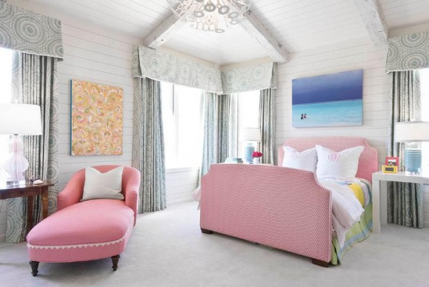 pink-kid-bed-headboard-footboard-white-parsons-desk-as-nightstand
