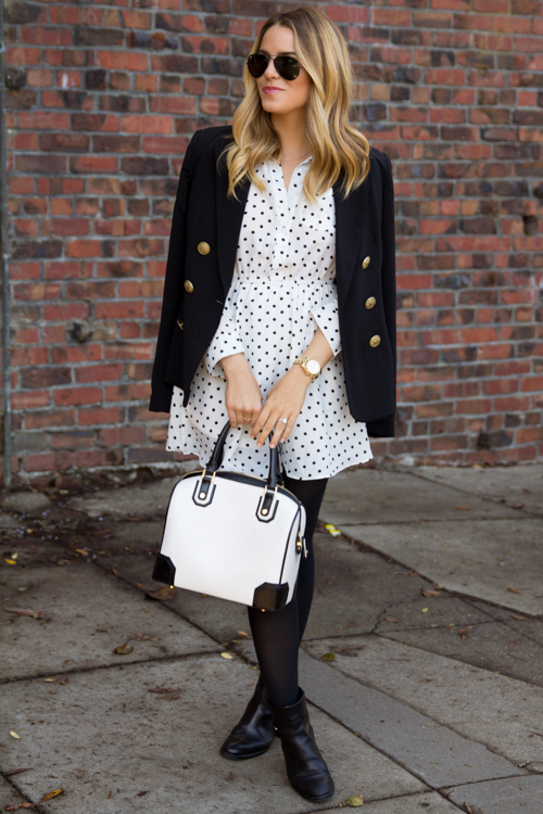 Dots for Cute Look: 18 Great Winter Outfit Ideas