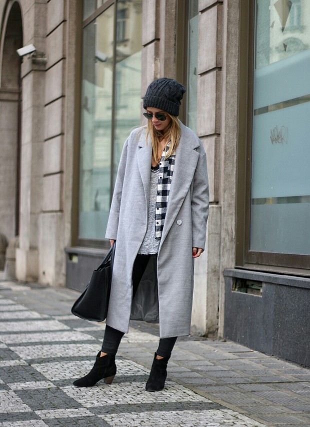 17 Stylish Outfit Ideas with Grey Coat Perfect for This Season
