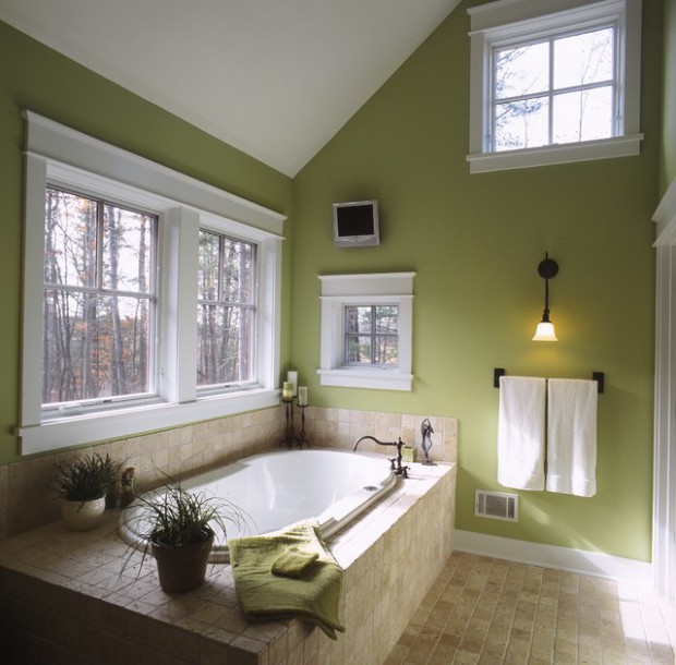 18 Relaxing and Fresh Green Bathroom Designs