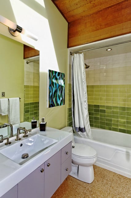 18 Relaxing and Fresh Green Bathroom Designs