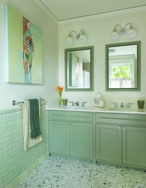 18 Relaxing and Fresh Green Bathroom Designs