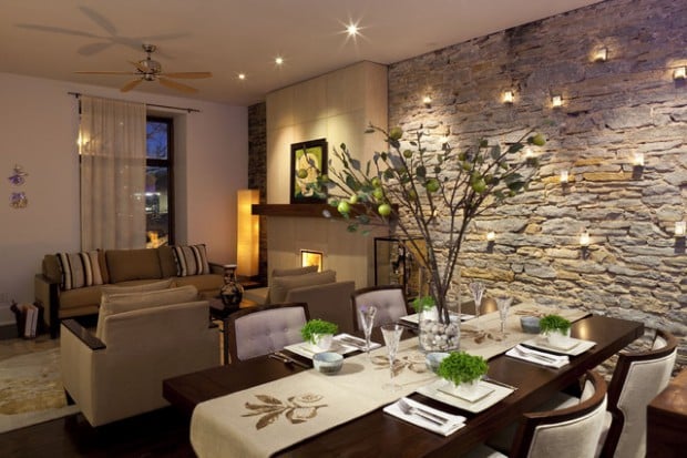 17 Divine Stone Wall Ideas For Your Living Room