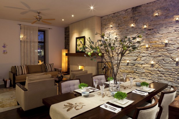 17 Divine Stone Wall Ideas For Your Living Room