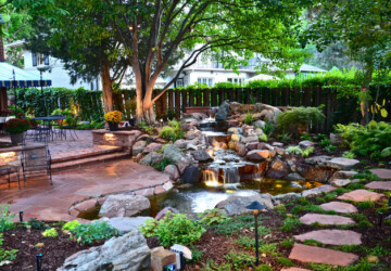 20 Relaxing Backyard Waterfall Ideas - waterfalls, waterfall, outdoors, outdoor, landscaping ideas, landscaping, landscapes, landscape, ideas, idea, backyards, backyard waterfalls, backyard waterfall, backyard