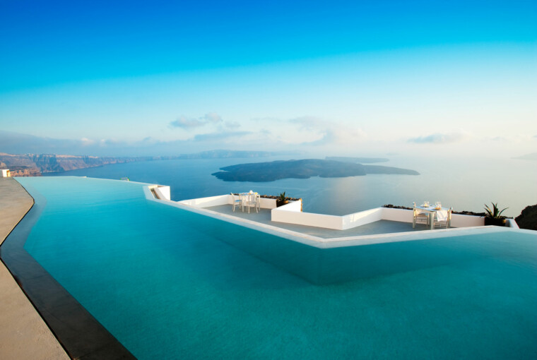 5 Stunning Infinity Pools With A View That Will Certainly Take Your Breath Away - view, swimming, sea, Santorini, resort, pool, ocean, luxury, infinity, hotel, greece, breathtaking