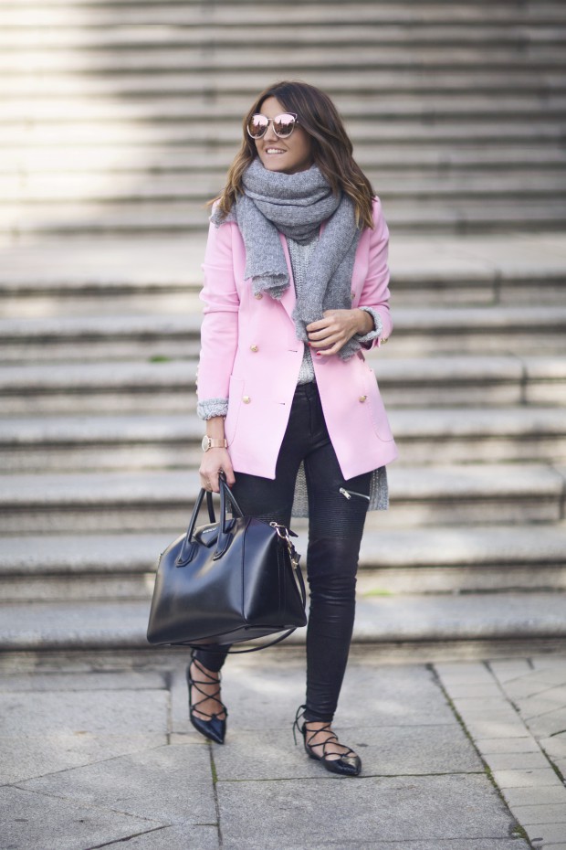 20 Street Style Outfits with Coats in Pastel and Bright Colors for the ...