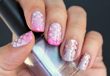 15 Amazing Nail Art Ideas Created with Pink and Lilac Nail Polishes - pink nail art, pink and lilac nail art, Nail Art, lilac nail art