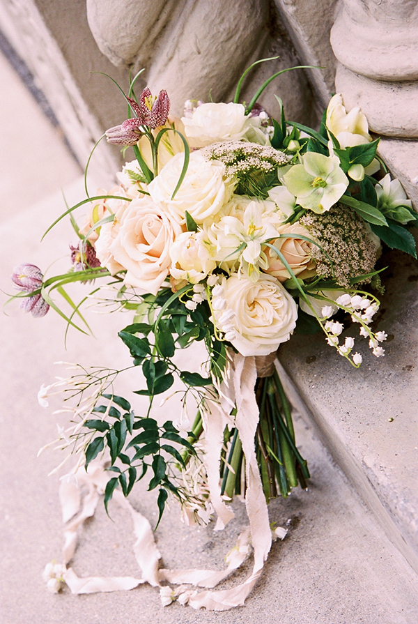 Sacramento, Sutter Club, Maggie Sottero, Roses, Ranunculus, Lily of the Valley, Myrtle + Marjoram, www.snippetandink.com