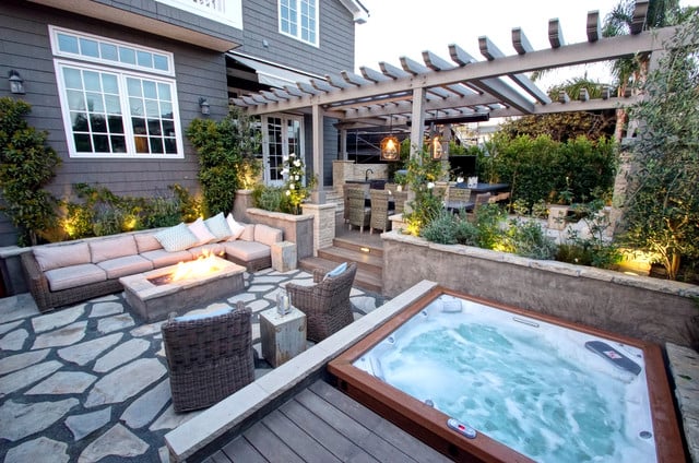 18 Stunning Decks and Patios Design Ideas with Hot Tubs - Patios Design Ideas with Hot Tubs, patio design ideas, outdoor hot tubs, Hot Tubs, Decks Hot Tubs, Decks and Patios Hot Tubs, Decks and Patios Design Ideas with Hot Tubs, deck design idea