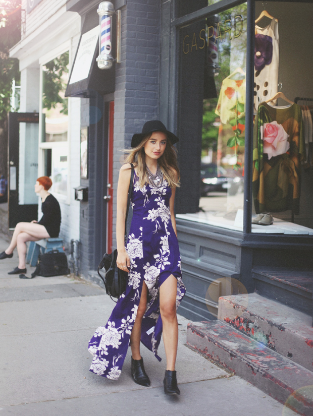 floral maxi dress outfit