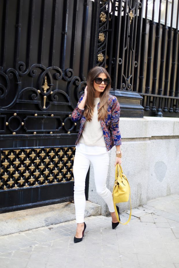 White Jeans for Spring and Summer: 17 Lovely Outfit Ideas (Part 1)