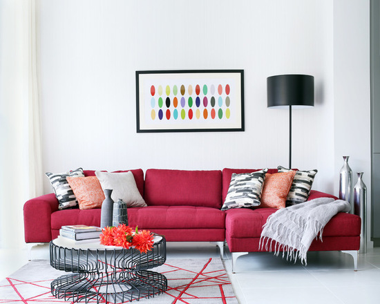 18 Stunning Red Sofa Living Room Design and Decor Ideas - red sofa ideas, red sofa, decorating with red sofa