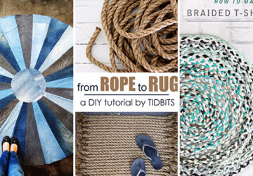 15 Chic DIY Rug Ideas You Can Make Right Away! - shabby, rug, rope, rag, kilim, Homemade, handmade, floor, felt, faux, diy, craft, chic, chevron, carpet