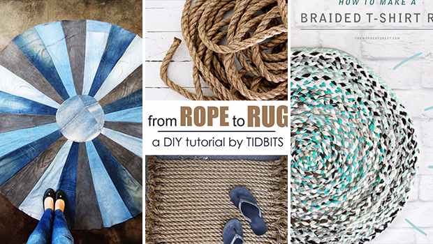 15 Chic DIY Rug Ideas You Can Make Right Away! - shabby, rug, rope, rag, kilim, Homemade, handmade, floor, felt, faux, diy, craft, chic, chevron, carpet
