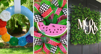 15 Colorful Handmade Summer Wreath Ideas To Refresh Your Front Door