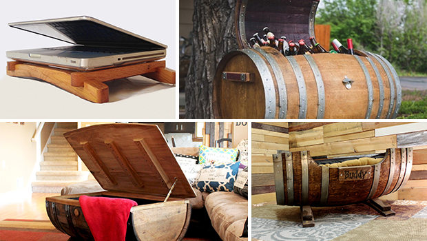 18 Interesting Ideas To Repurpose Old Wine Barrels - wine barrel, wine, table, stave, stand, rack, light, Homemade, handmade, Easy, diy, crafts, craft, coffee table, barrel