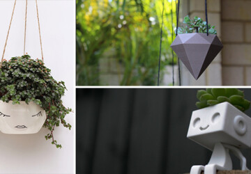 20 Cool Handmade Planter Designs For Indoor And Outdoor Use - wood, wine bottle, wall, vertical, Succulent, pot, Plants, Planter, plant, Natural, log, hanging, handmade, flowers, flowerpot, Flower, felt, diy, craft, concrete, ceramic, cactus, box