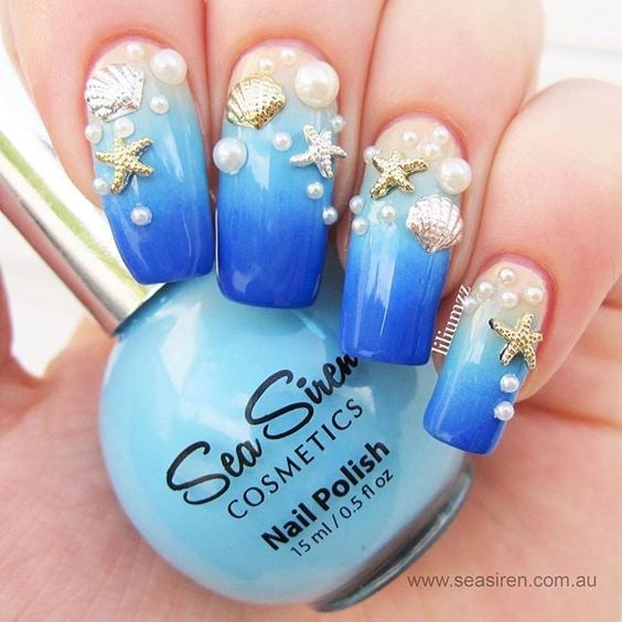 15 Beautiful Under The Sea Inspired Nail Art Ideas