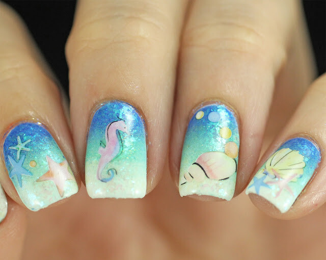 15 Beautiful Under The Sea Inspired Nail Art Ideas 15 Beautiful Under The Sea Inspired Nail Art Ideas - under the sea, summer nail art, sea nail art, nail art ideas, beach nail art