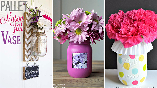 15 Impressive DIY Mason Jar Vase Ideas You're Going To Fall In Love With - vase, table decor, mason jar vase, mason jar, handmade, flowers, Easy, diy mason jar vase, diy, decoration, decor, crafts, crafting