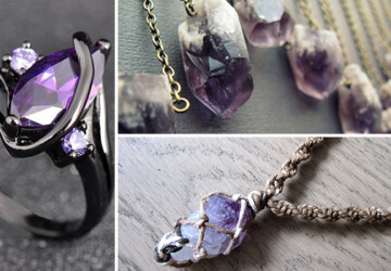 15 Irresistible Handmade Amethyst Jewelry Designs You'll Fall In Love With - stone, rock, ring, necklace, jewelry, ideas, healing stones, handmade, fashion, Earrings, diy, designs, bracelet, amethyst, Accessories