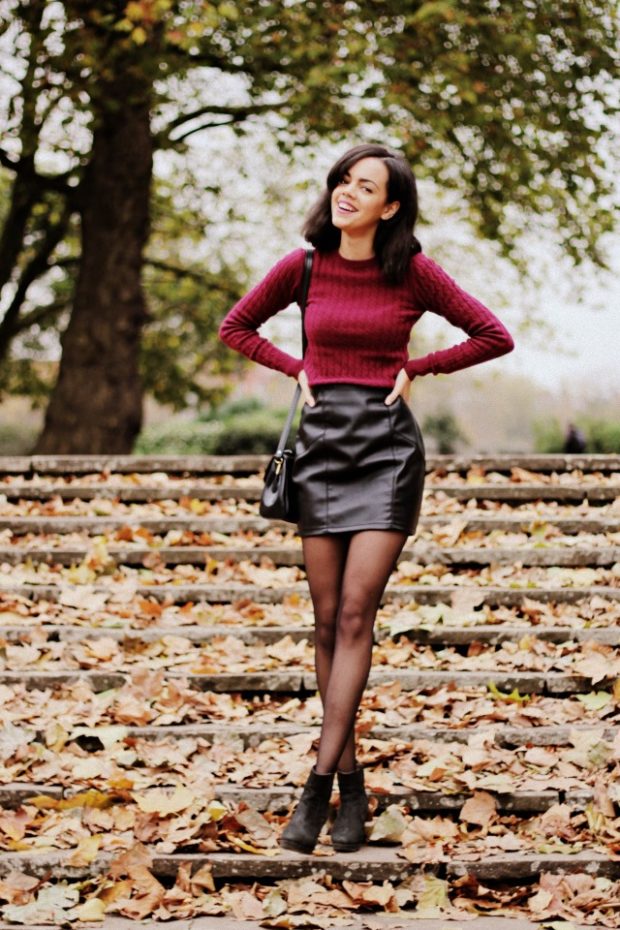 Fashion Must Have- 20 Leather Mini Skirt Outfits for Every Style Type