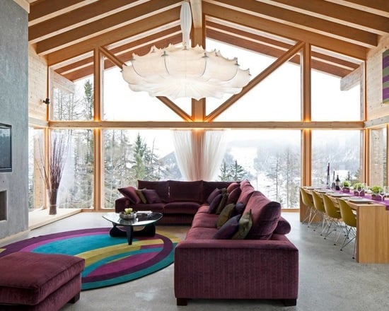 17 Contemporary Living Room Design Ideas In Chalet Style