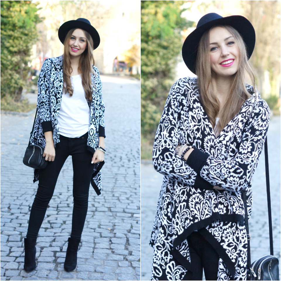 outfits with black hat