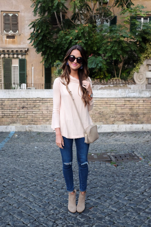 outfits with pink cardigan