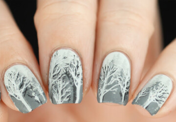 17 Stunning Winter Nail Art Ideas - winter nail design, winter Nail Art Ideas, winter nail art, nail art ideas