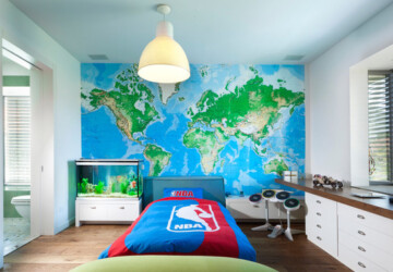 18 Amazing Ideas for Decorating with Maps - wall art, Maps, home decor, Decorating with Maps, Bedroom Wall Art