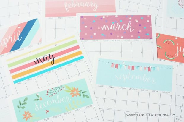 Get Your Life Organized: 15 Great Free Printable Calendars For 2017 - organization hacks, get organized, Free Printable Calendars For 2017, diy organization projects, craft organization, calendar