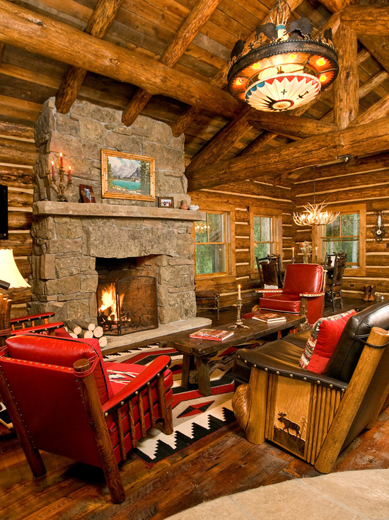 18 Cozy and Rustic Cabin Living Room Design Ideas