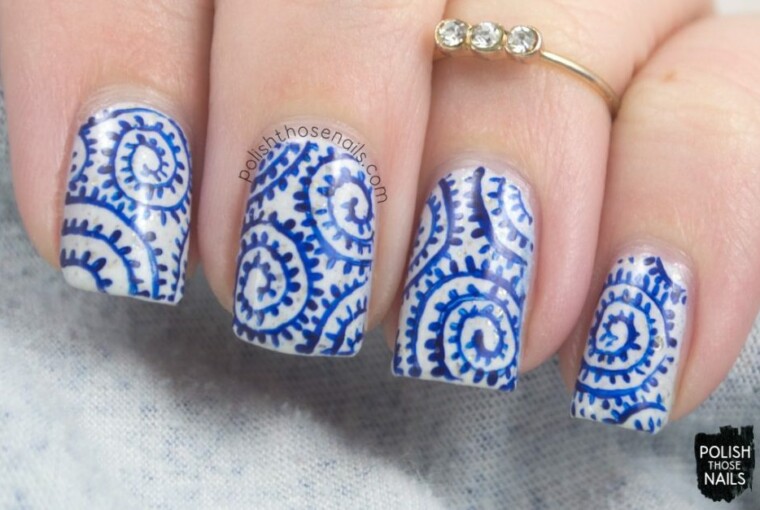 15 Perfect Combination of Blue and White Color for Cute Winter Nail Art - winter nail art, white nail art, blue nail art ideas, blue and white nail art ideas