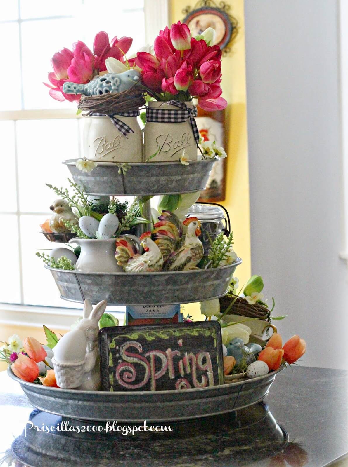 Lovely Moss and Tulip Wreath