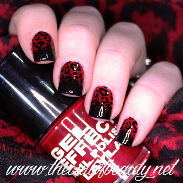 Red and Black Combination for Gorgeous Nail Art