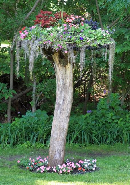 16 DIY Ideas for How to Recycle Tree Stumps for Garden Decor - recycled products, Recycle Tree Stumps for Garden Decor, Recycle Tree Stumps, DIY Recycled Products, diy garden projects, diy garden