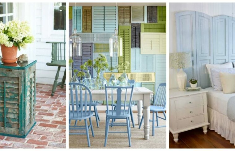 DIY Home Decor: 18 Ways to Repurpose Old Shutters - Shutters, Repurpose Shutters, Repurpose Old Windows, Repurpose Old Shutters, Repurpose, DIY Recycled Products