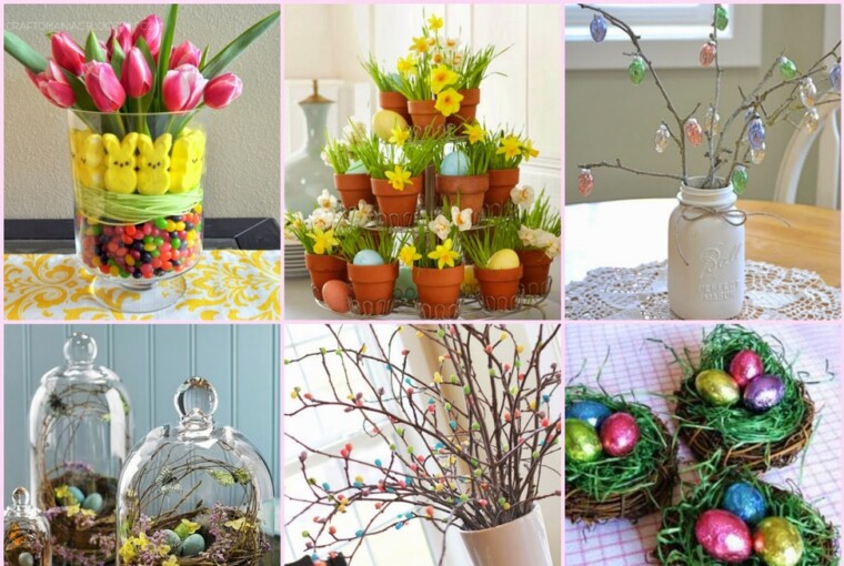 19 Beautiful DIY Easter Centerpiece Ideas - floral centerpiece, Easter Centerpiece, diy Easter decorations, DIY Easter Centerpiece, diy Easter, diy centerpiece