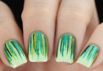 18 Bright Spring Nail Art Ideas in Green Shades - spring nail trends, Spring Nail Art Ideas in Green Shades, Spring Nail Art Ideas, green nail art