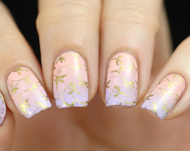 20 Great Nail Art Ideas: Mix of Lilac, Pink and Gold Colors - pink nail art, pink and lilac nail art, Pink and Gold nail art, Pink and Gold, lilac nail art, Lilac, golden nail art, gold nails