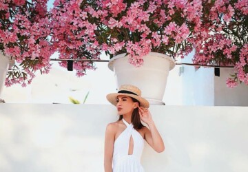 20 Amazing Ideas How To Wear Panama and Floppy Summer Hats - summer outfit ideas, summer hat outfit, hat outfit ideas, Black Hat